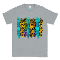 Heather Grey turquoise leopard sunflowers colorful Classic Tee - RanaPortraitStore
