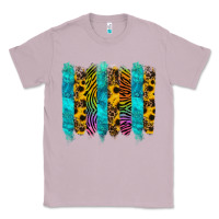 Lilac turquoise leopard sunflowers colorful Classic Tee - RanaPortraitStore