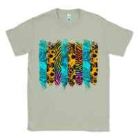 Matcha turquoise leopard sunflowers colorful Classic Tee - RanaPortraitStore