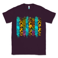 Plum turquoise leopard sunflowers colorful Classic Tee - RanaPortraitStore
