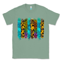 Sage turquoise leopard sunflowers colorful Classic Tee - RanaPortraitStore