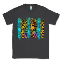 Smoke turquoise leopard sunflowers colorful Classic Tee - RanaPortraitStore