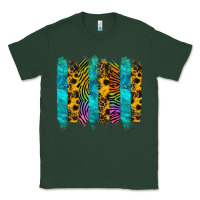 Sports Green turquoise leopard sunflowers colorful Classic Tee - RanaPortraitStore