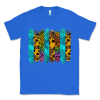 True Royal turquoise leopard sunflowers colorful Classic Tee - RanaPortraitStore