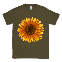 Army Green Soraya Sunflower Classic Tee - LillyAllenDesigns