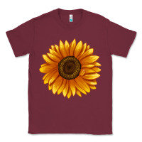 Burgundy Soraya Sunflower Classic Tee - LillyAllenDesigns