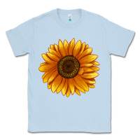 Dusty Blue Soraya Sunflower Classic Tee - LillyAllenDesigns