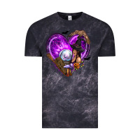 Cloud Black Halloween Heart with Witch Vintage Tee - texasbilliewilder