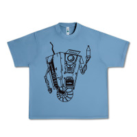 Pebble Blue b&w claptrap   borderlands Urban Heavy Tee - tuanDangUi
