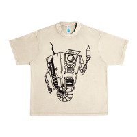 B&w Claptrap   Borderlands Urban Heavy Tee | Teevron