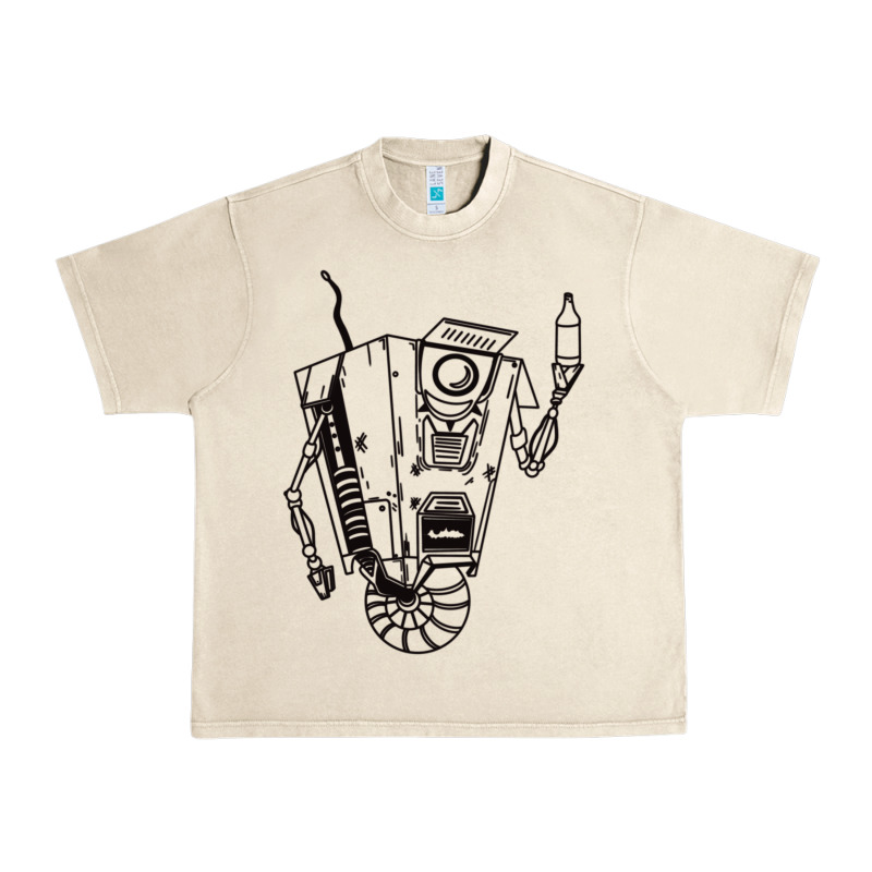 B&w Claptrap   Borderlands Urban Heavy Tee by tuanDangUi | Teevron