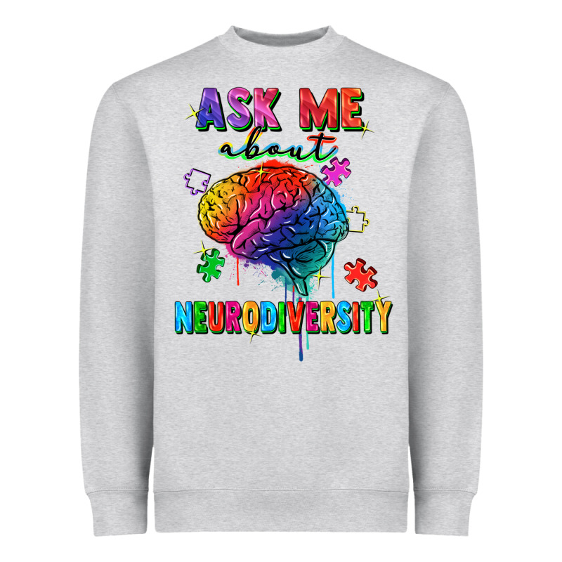 Ask Me About Neurodiversity Heavyweight Sweatshirt by FaDigitalArtStudio | Teevron