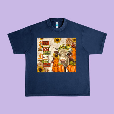 Fall Hay There Pumpkin Urban Heavy Tee Designed By Texasbilliewilder