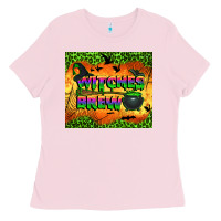 Bubblegum Pink witches brew tumbler Ladies Tee - BundleAndBundleShop
