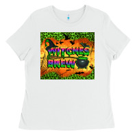 White witches brew tumbler Ladies Tee - BundleAndBundleShop