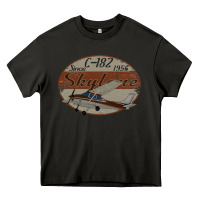 Asphalt cessna 182 skylane since 1956 retro vintage airplane design Heavy Core Tee - tuanDangUi
