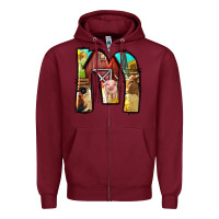 Burgundy farm life alphabet lowercase letters m Zipper Hoodie - BundleAndBundleShop