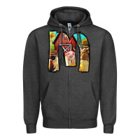 Charcoal Heather farm life alphabet lowercase letters m Zipper Hoodie - BundleAndBundleShop