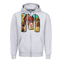 Heather Grey farm life alphabet lowercase letters m Zipper Hoodie - BundleAndBundleShop