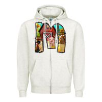 Oatmeal Heather farm life alphabet lowercase letters m Zipper Hoodie - BundleAndBundleShop