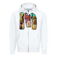 Farm Life Alphabet Lowercase Letters M Zipper Hoodie | Teevron