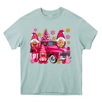 Arona Pink christmas gnomes truck Heavy Core Tee - NancyCooperArtShop