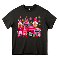 Pink Christmas Gnomes Truck Heavy Core Tee | Teevron