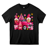 Black Pink christmas gnomes truck Heavy Core Tee - NancyCooperArtShop