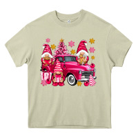 Mossy Pink christmas gnomes truck Heavy Core Tee - NancyCooperArtShop