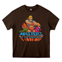 Chocolate Brown he man white color 1 Heavy Core Tee - tuanDangUi