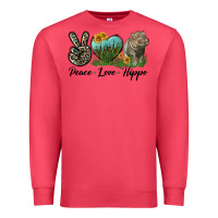 Cardinal Peace Love Hippo Premium Sweatshirt - LillyAllenDesigns