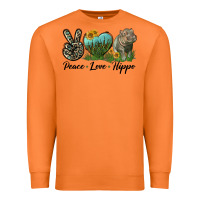 Carrot Peace Love Hippo Premium Sweatshirt - LillyAllenDesigns