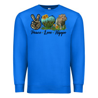 True Royal Peace Love Hippo Premium Sweatshirt - LillyAllenDesigns