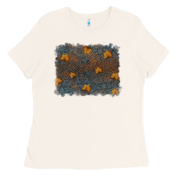 Tooled Leather Fall Background Ladies Tee | Teevron