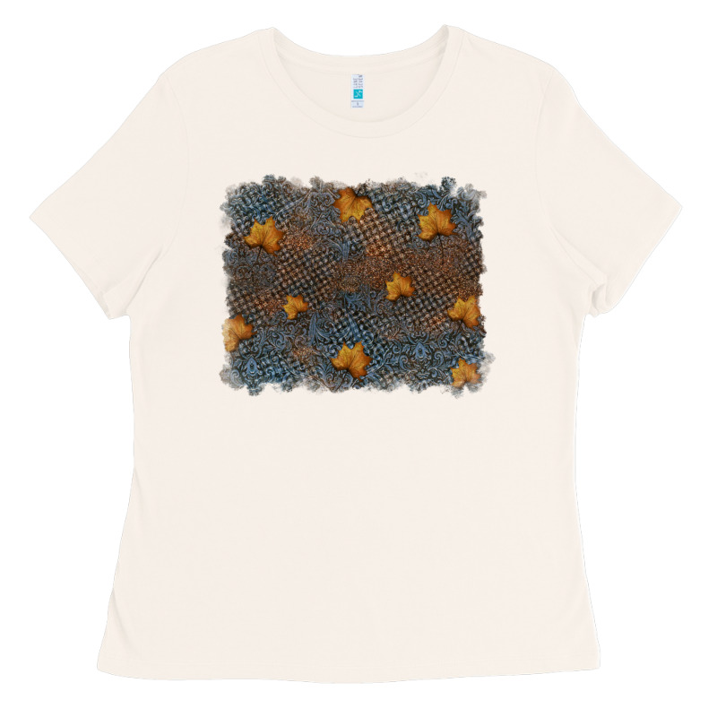 Tooled Leather Fall Background Ladies Tee by RanaPortraitStore | Teevron