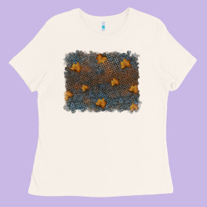 Tooled Leather Fall Background Ladies Tee Designed By Ranaportraitstore