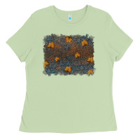Matcha tooled leather fall background Ladies Tee - RanaPortraitStore