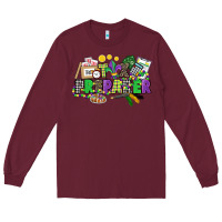 Burgundy tax preparer mardi gras Long Sleeve Tee - CowGirlArtShop