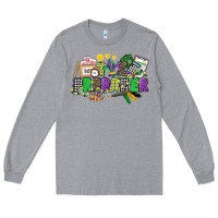 Heather Grey tax preparer mardi gras Long Sleeve Tee - CowGirlArtShop
