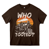 Who Tooted Funny Train Lovers And Railroad Retro Vintage Heavy Core Tee | Teevron