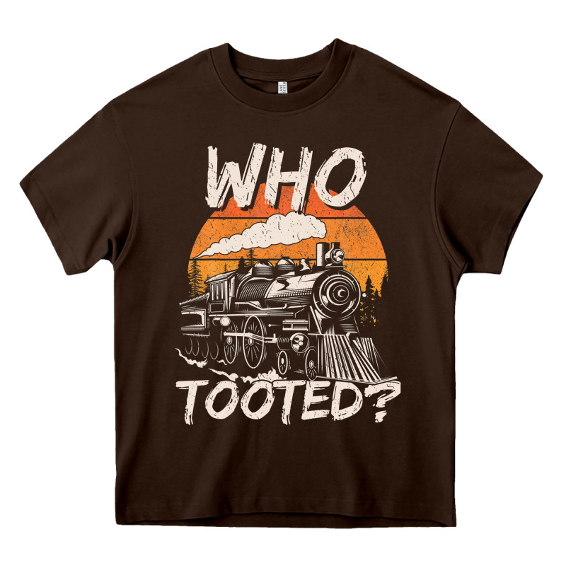 Who Tooted Funny Train Lovers And Railroad Retro Vintage Heavy Core Tee by tuanDangUi | Teevron
