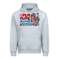 Heather Grey flip flops fireworks & freedom Urban Hoodie - BarkalooDesign