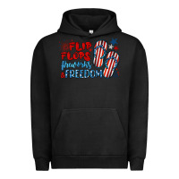 Pigment Black flip flops fireworks & freedom Urban Hoodie - BarkalooDesign