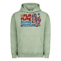 Pigment Oil Green flip flops fireworks & freedom Urban Hoodie - BarkalooDesign
