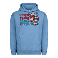 Pigment Pebble Blue flip flops fireworks & freedom Urban Hoodie - BarkalooDesign
