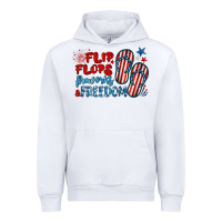 White flip flops fireworks & freedom Urban Hoodie - BarkalooDesign