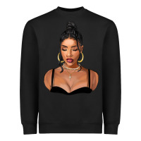 Black black woman Heavyweight Sweatshirt - FaDigitalArtStudio