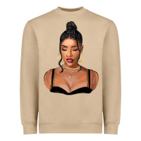 Mushroom black woman Heavyweight Sweatshirt - FaDigitalArtStudio