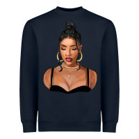 Navy black woman Heavyweight Sweatshirt - FaDigitalArtStudio