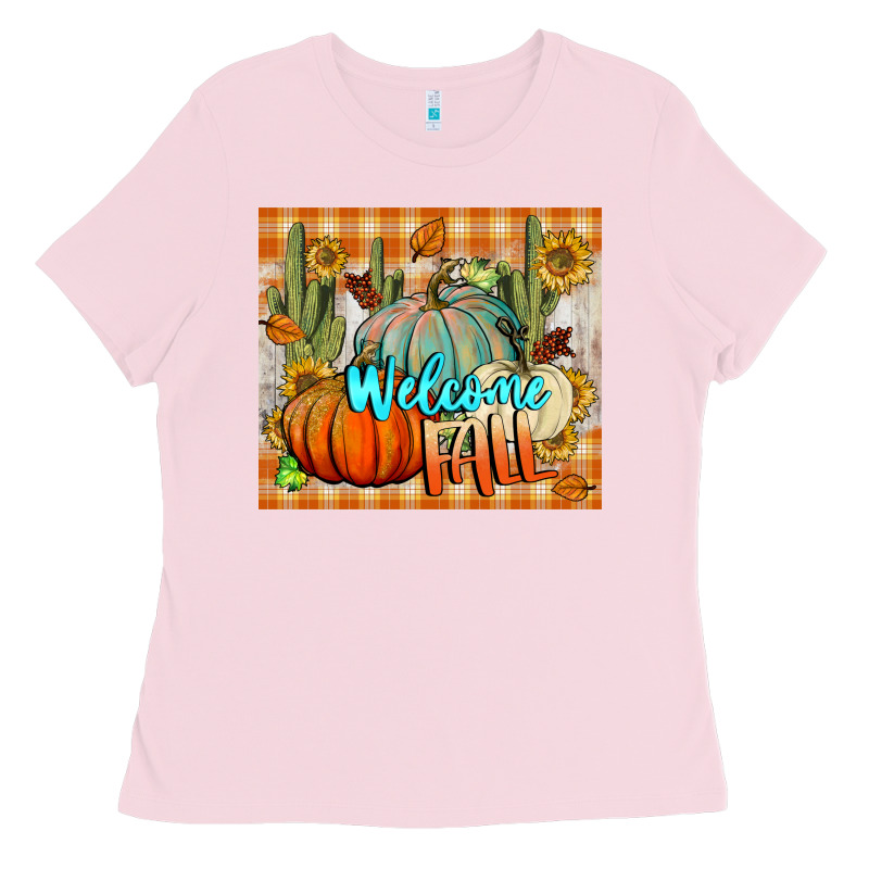 Welcome Fall Tumbler Ladies Tee by BundleAndBundleShop | Teevron